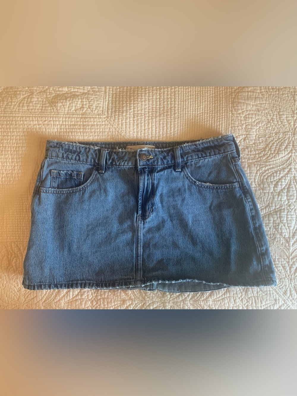 Hollister denim mini skirt